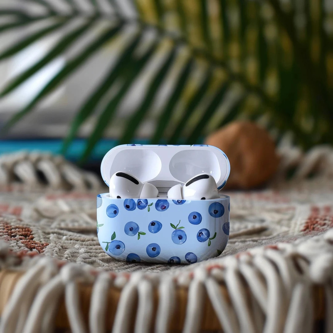 Watercolor Blueberry Milk AirPod Case, Trendy Summer Spring Fruit Print, Preppy Aesthetic, Cute A... | Etsy (US)