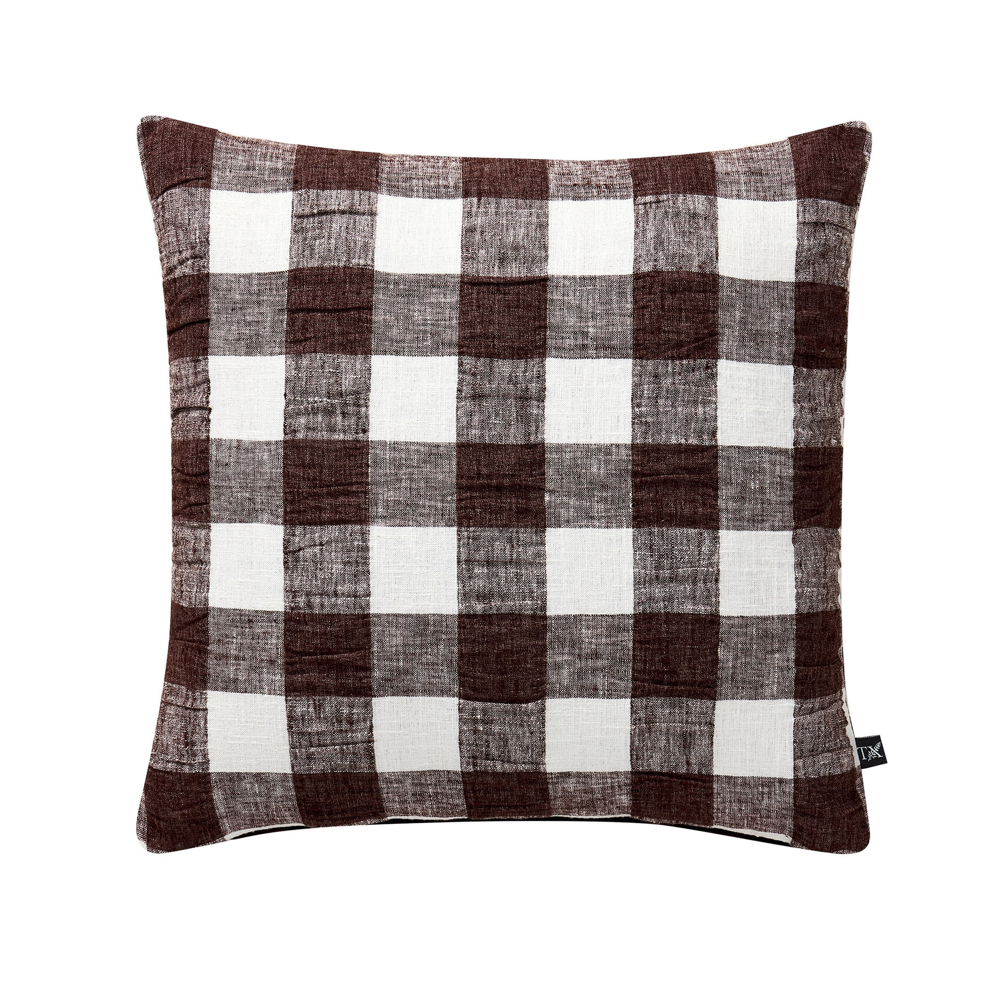 My Texas House 18" x 18" Brown Textured Plaid Decorative Pillow Cover | Walmart (US)