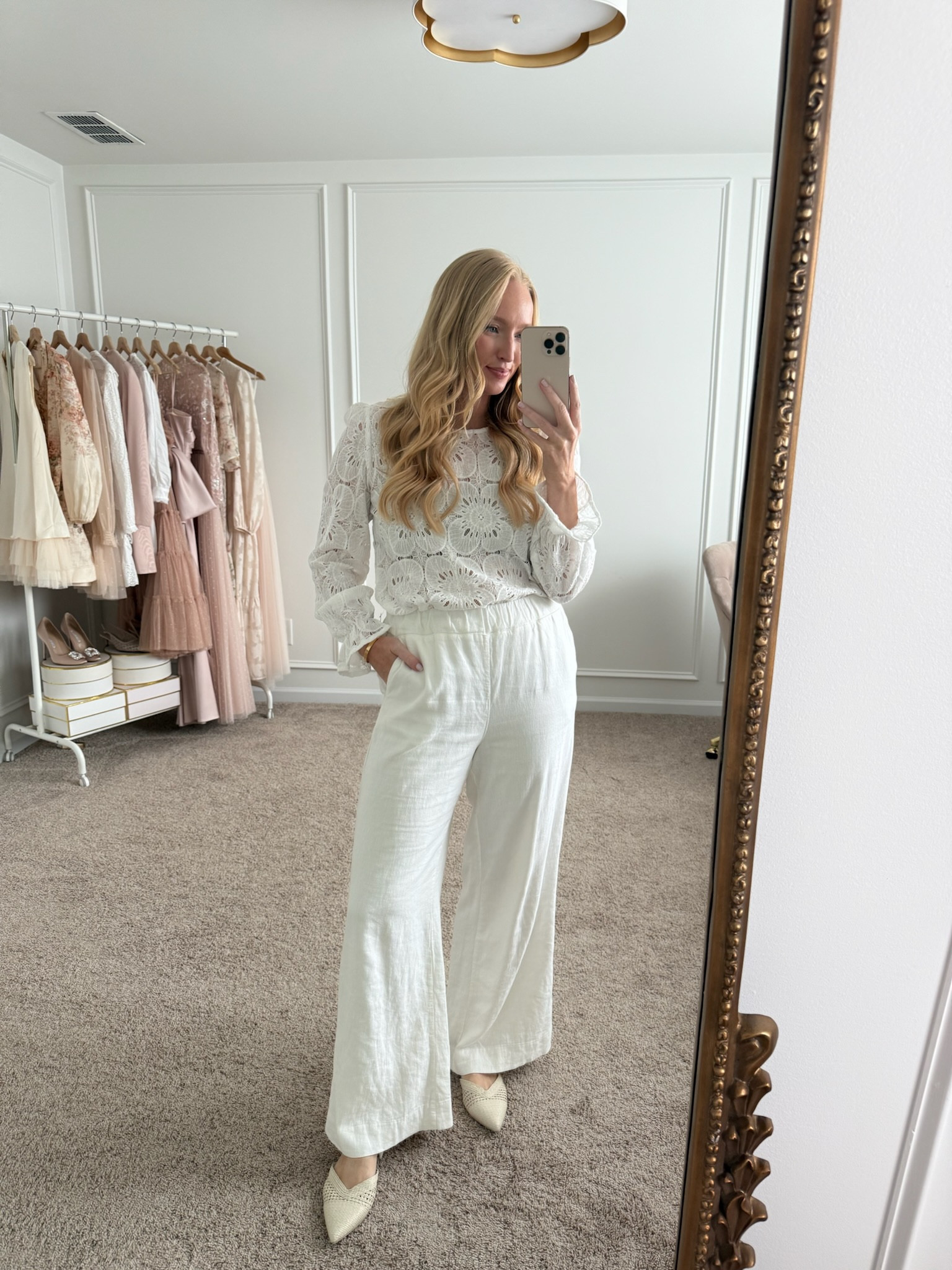 Pretty spring monochromatic look! This would be perfect for a spring break vacation! Wearing size small in the top and pants. Spring outfits // transitional outfits // casual workwear // work outfits// vacation outfits // resortwear // all white outfits // Amazon tops

#LTKWorkwear #LTKTravel #LTKSeasonal