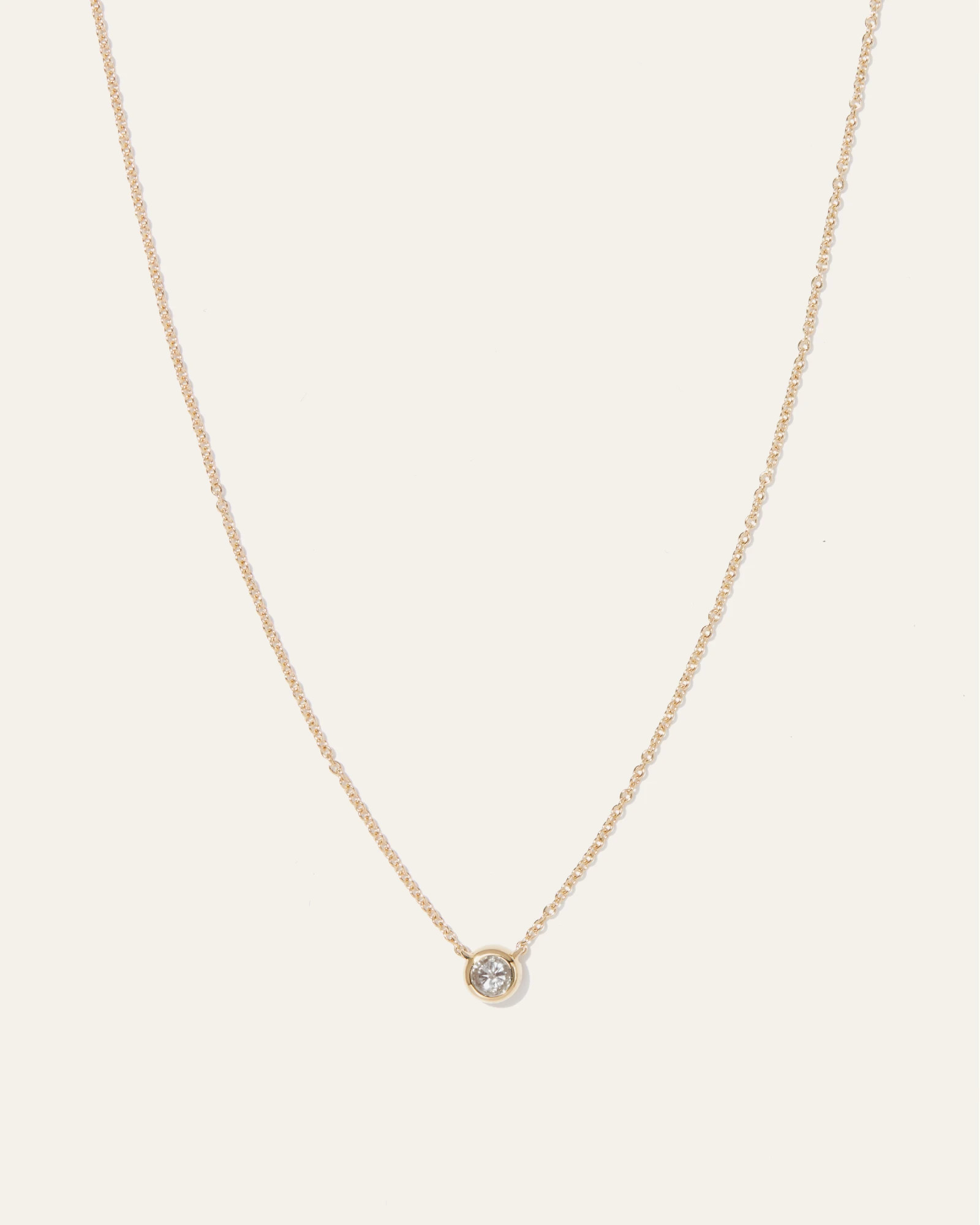 14K Gold Diamond Bezel Necklace | Quince | Quince