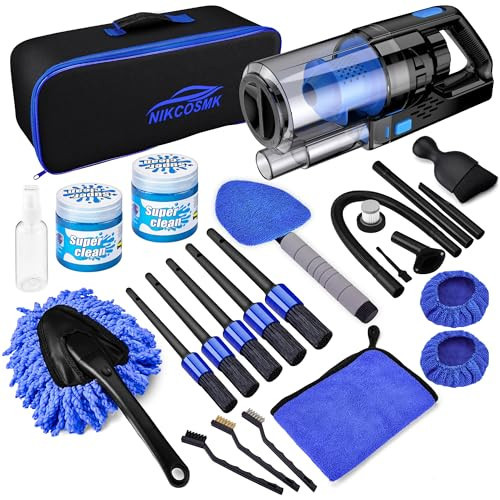 17pcs Car Detailing Kit Interior Cleaner, Car Interior Cleaning Kit with Handheld Car Vacuum, Car Detailing Brushes, Windshield Cleaning Tool, Car Cleaning Supplies, Car Accessories for Men, Women | Amazon (US)