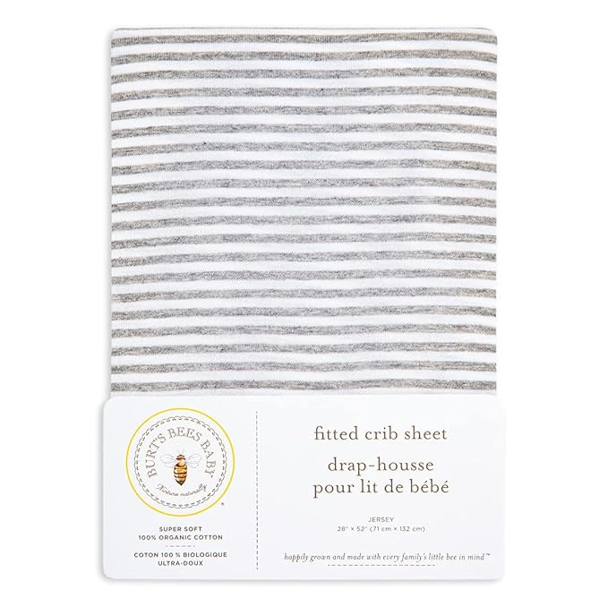 Burt's Bees Baby - Fitted Crib Sheet, Girls Boys & Unisex 100% Organic Cotton Crib Sheet for Stan... | Amazon (US)