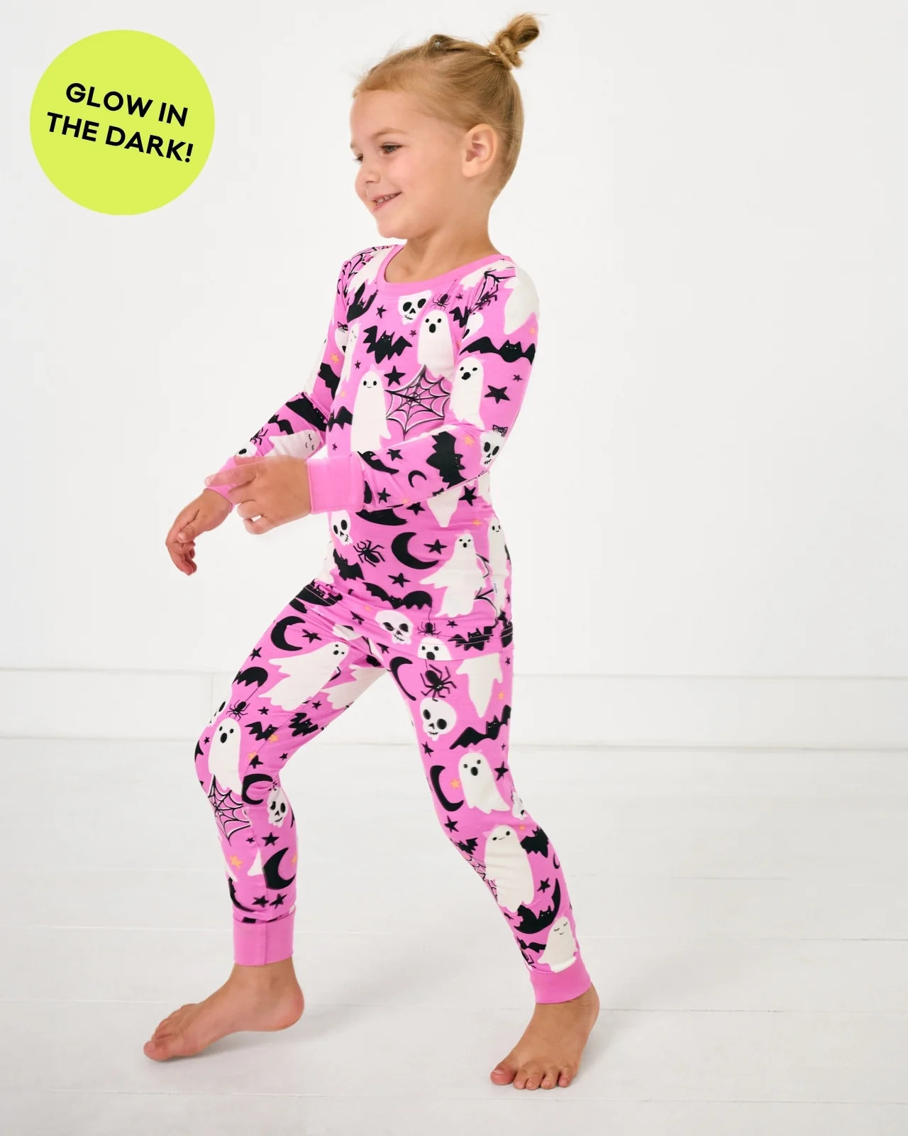 Pink Frightful Friends Two-Piece Pajama Set | Little Sleepies
