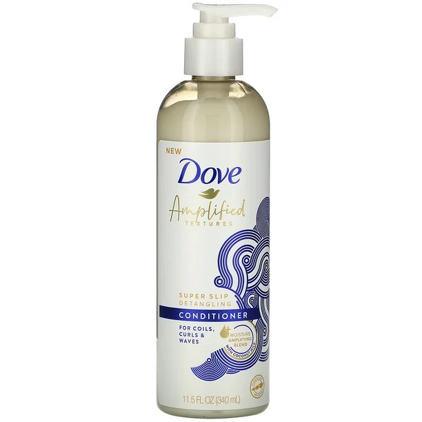 Dove, Amplified Textures, Super Slip Detangling Conditioner, 11.5 fl oz (340 ml) | Walmart (US)