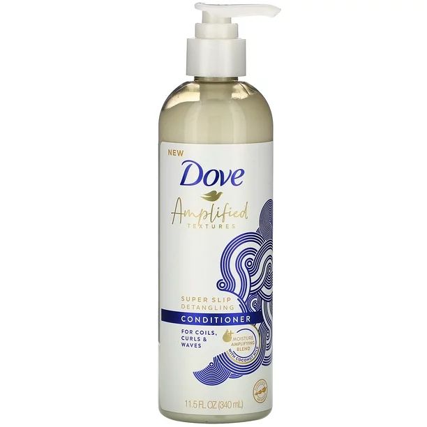 Dove, Amplified Textures, Super Slip Detangling Conditioner, 11.5 fl oz (340 ml) | Walmart (US)