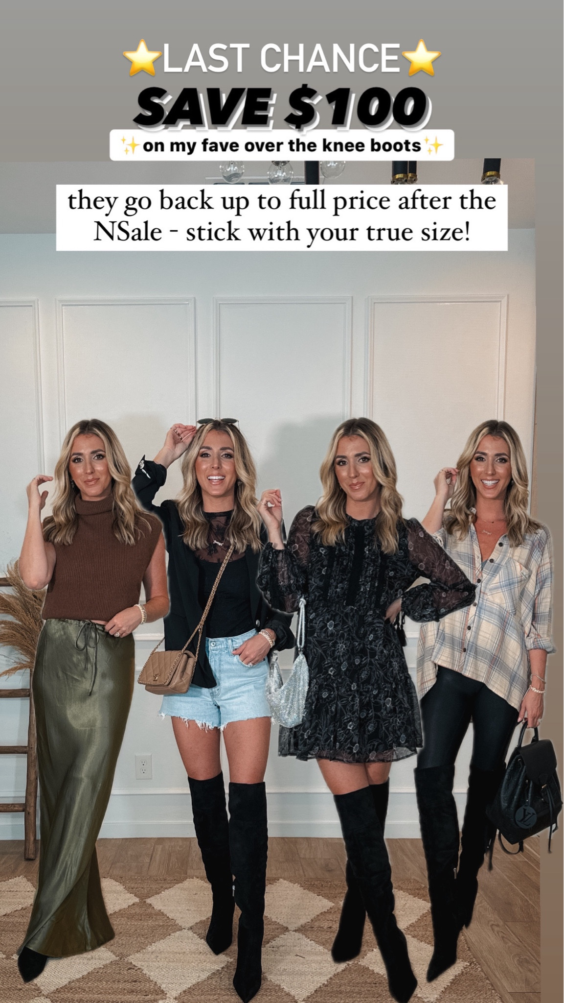 Last chance to save $100 on my favorite Nordstrom anniversary sale over the knee boots!!! They run true to size 

#LTKShoeCrush #LTKxNSale #LTKSaleAlert