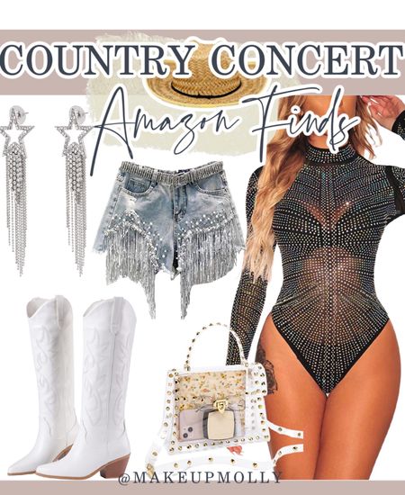 Country Concert Amazon Outfit Ideas 
•
Country concert outfit
Summer country concert 
Concert fashion 
Festival fashion 
Festival look 
Cowboy boots 
Cowboy shorts woman’s 
Sparkly bodysuit 
Country concert amazon finds 
Amazon fashion 
Cowboy boots white 
Rhinestone shorts 
Sparkly bodysuit 
Nashville outfits 
Nashville outfit idea
Nashville 
Morgan wallet concert #LTKFind

#LTKtravel #LTKSeasonal
