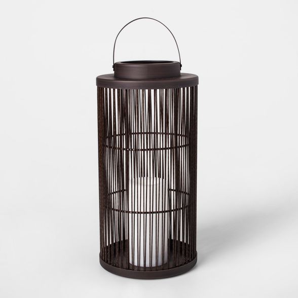 Vertical Weave LED Battery Operated Outdoor Lantern - Threshold™ | Target