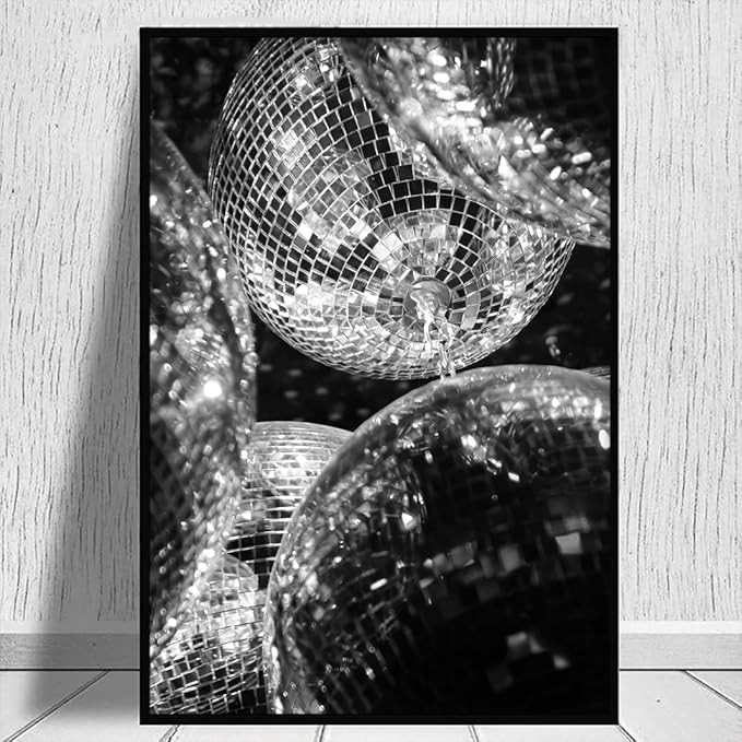 Black and White Disco Wall Art Vintage Trendy Wall Prints Black Aesthetic Artwork Aesthetic Black... | Amazon (US)