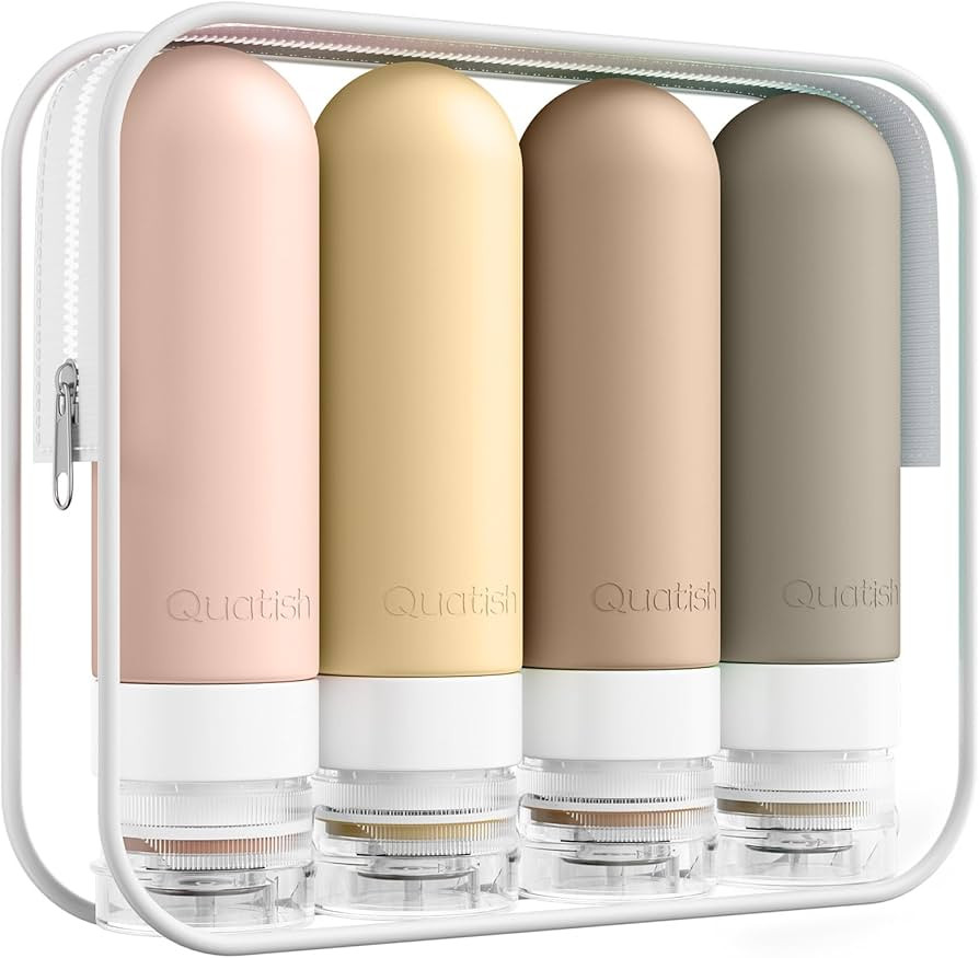 Quatish Travel Bottles for Toiletries, Original Patented Leak Proof Travel Size Containers, 3 oz ... | Amazon (US)