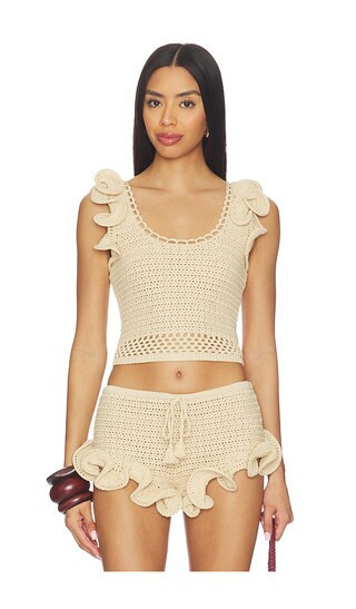 Lovers and Friends Emiko Sweater Vest in Taupe. - size L | Revolve Clothing (Global)