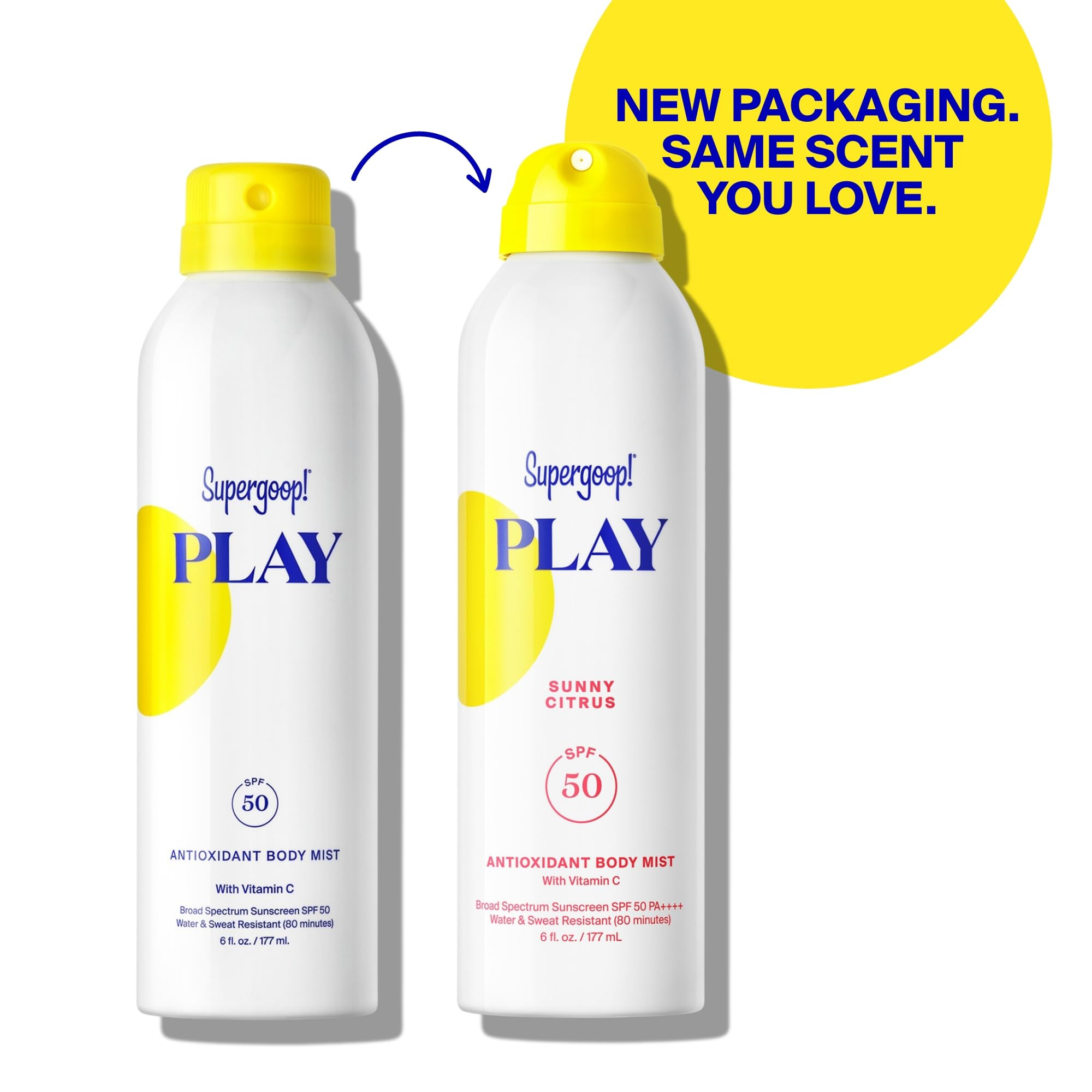 Supergoop! PLAY Antioxidant Body Mist w/Vitamin C - 6 fl oz - SPF 50 PA++++ Broad Spectrum Sunscr... | Amazon (US)