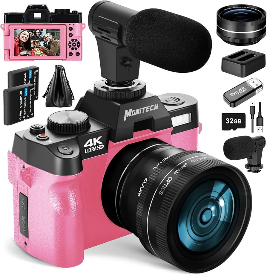Monitech Digital Camera for Photography and Video,4K 48MP Vlogging Camera for YouTube with 180° ... | Amazon (US)