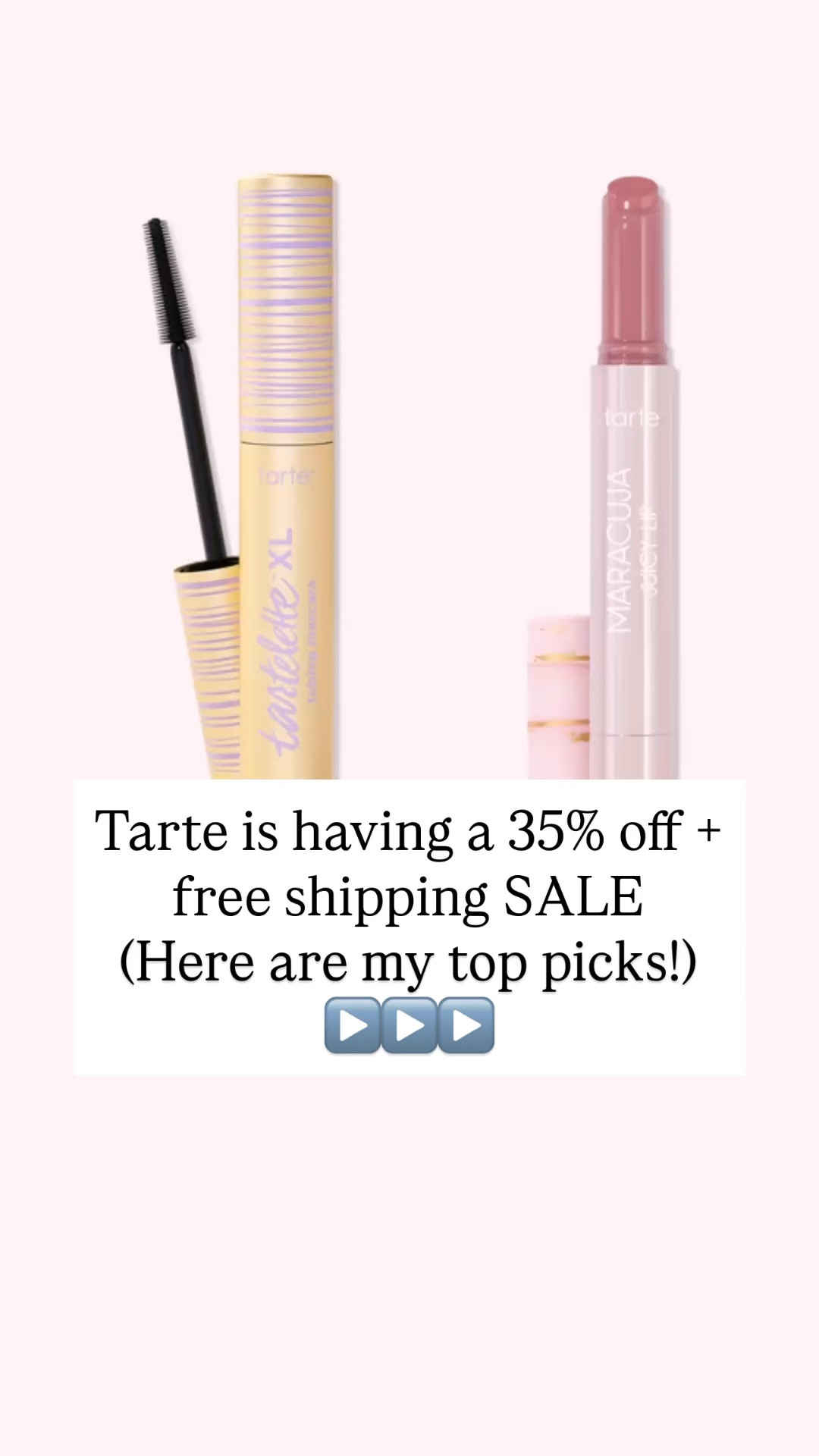 You all went wild for this Tarte mascara sale yesterday. 

Use the code FAM35 for 35% off and free shipping on my all-time favorite mascara. 

Also, this lip product is on HUGE sale (and would make a great gift) - the code won’t stack on it, but if you get something else using the code, you’ll still get free shipping. 

#LTKBeauty #LTKSpringSale #LTKSaleAlert