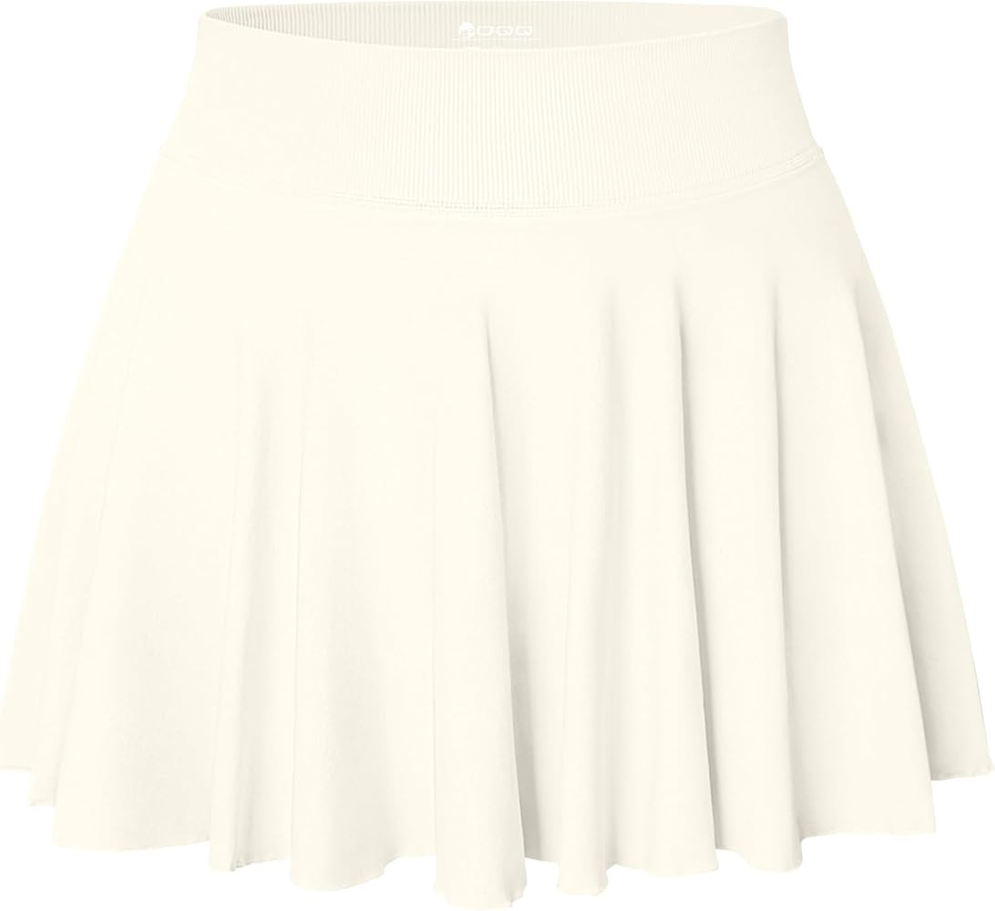 OQQ Women Mini Skirts 2 in 1 Flowy Basic Versatile Stretchy Flared Casual A-line Skirt with Pocke... | Amazon (US)