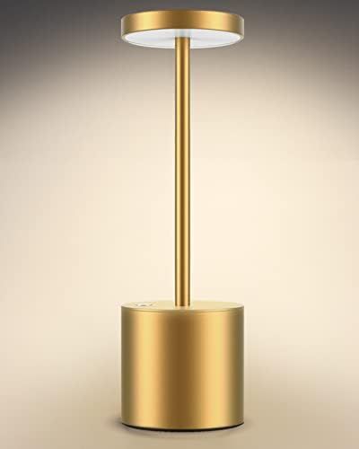 Cordless Table Lamp, Rechargeable Battery 3200mAh Metal Aluminum Housing USB LED Portable Powered De | Amazon (US)