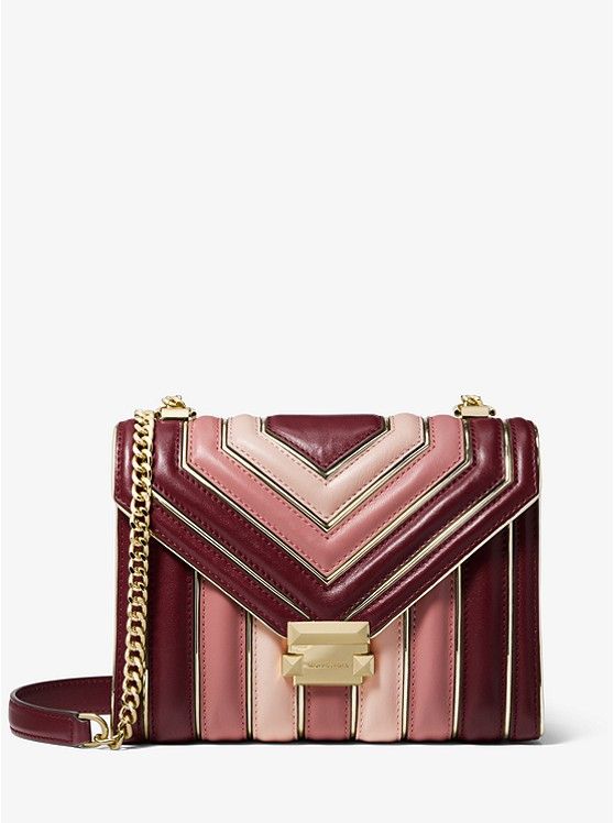 Whitney Large Quilted Tri-Color Leather Convertible Shoulder Bag | Michael Kors US
