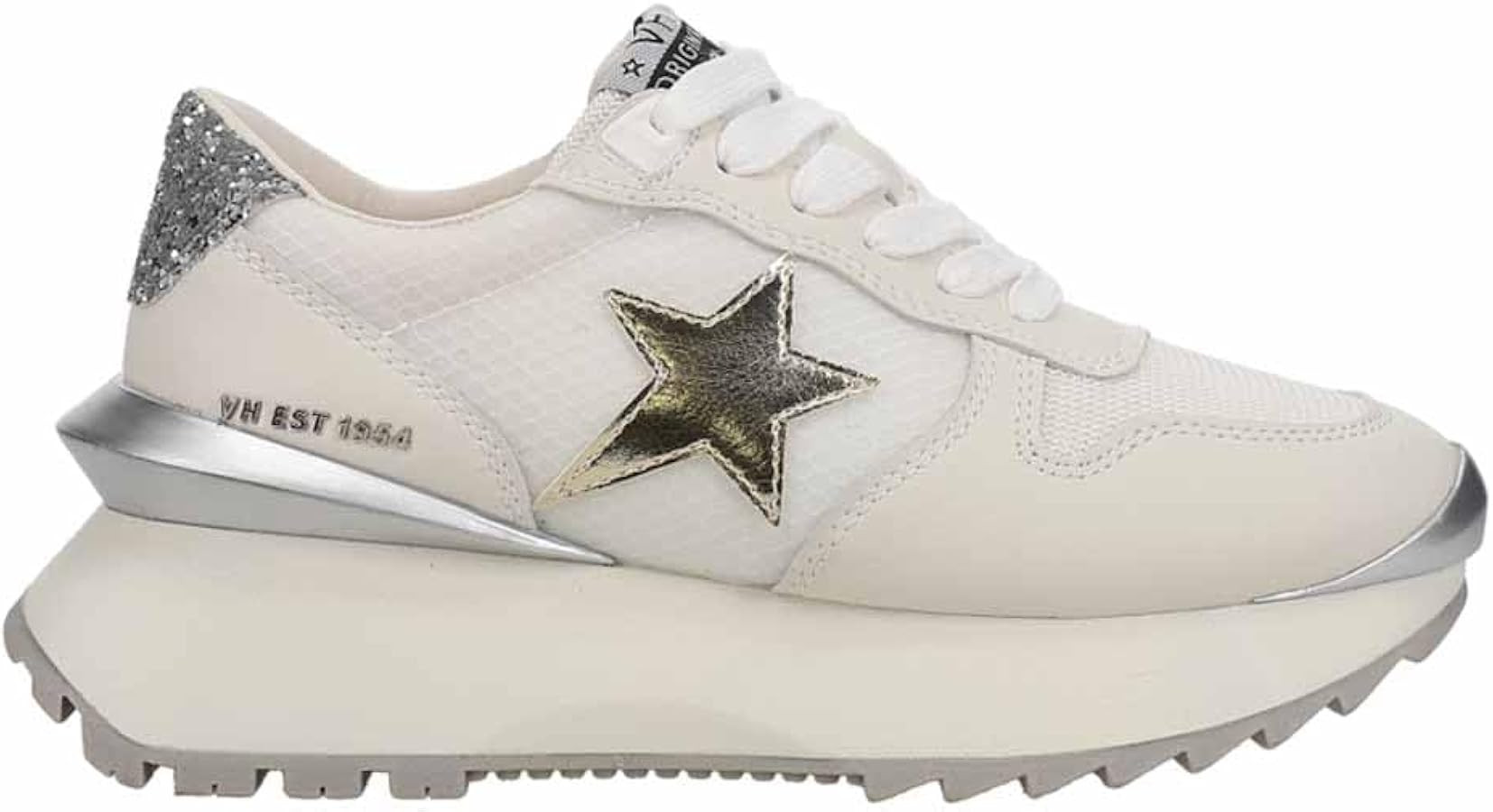 Vintage Havana Womens Major Glitter Platform Slip Onsneakers Sneakers Shoes Casual - Black, Silve... | Amazon (US)