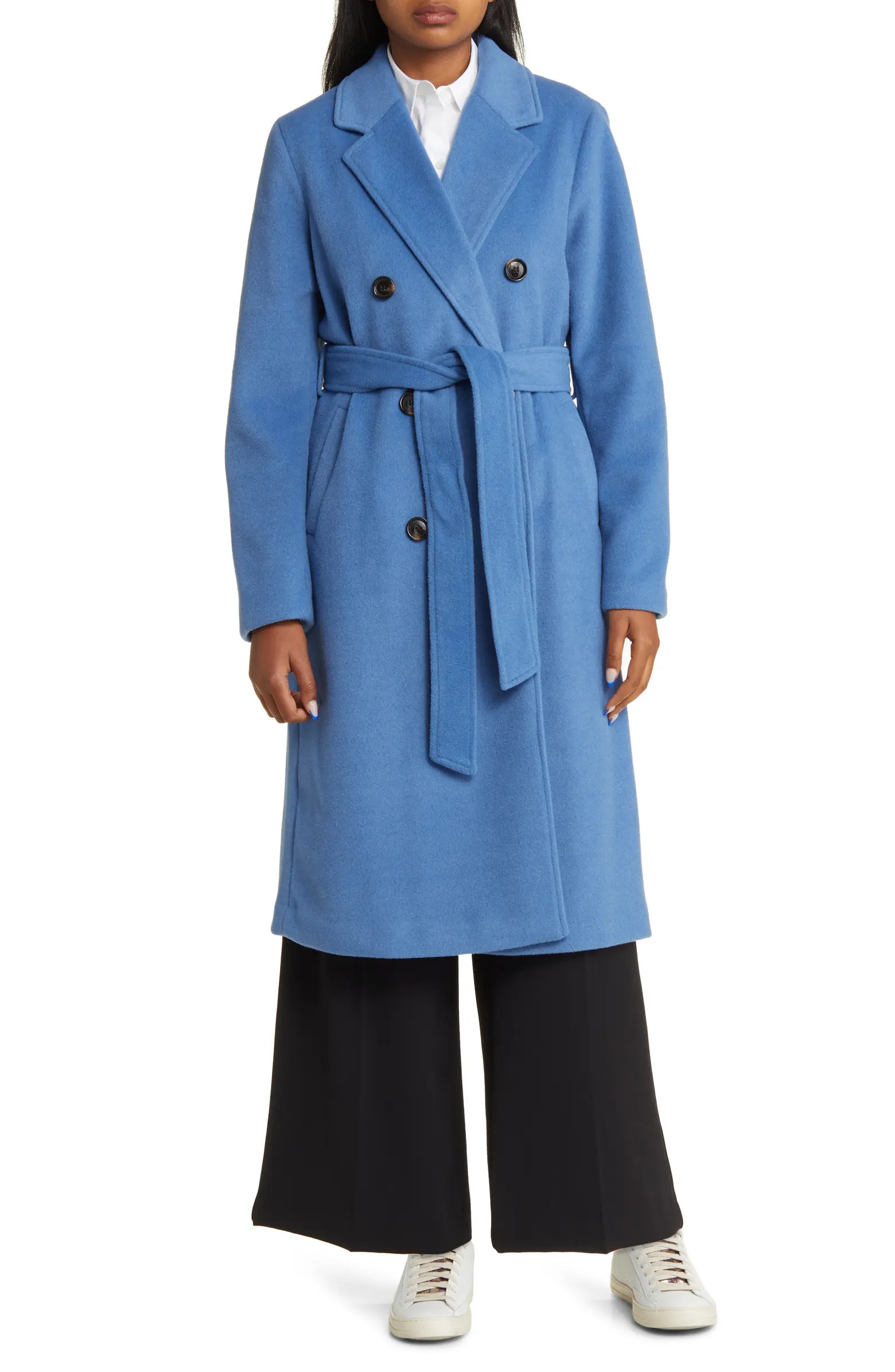 Tie Waist Double Breasted Trench Coat | Nordstrom Rack