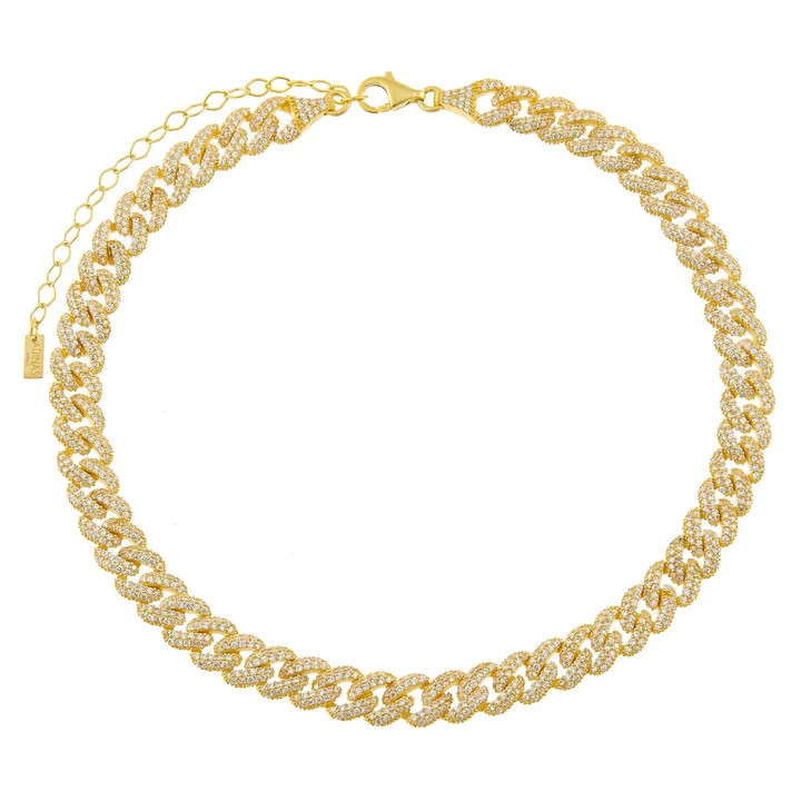 Pavé Chain Link Choker | Adina Eden