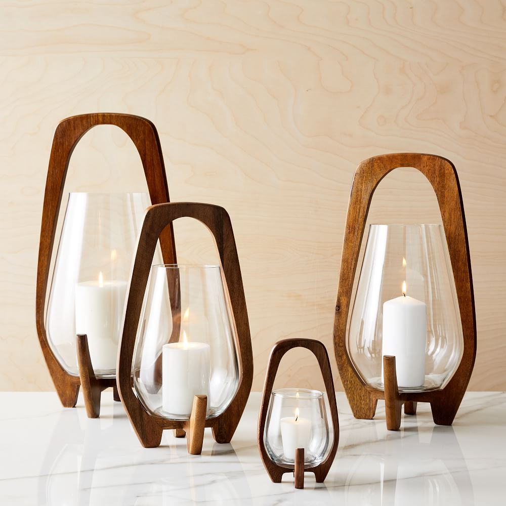 Mid-Century Wood Lanterns - Café | West Elm (US)