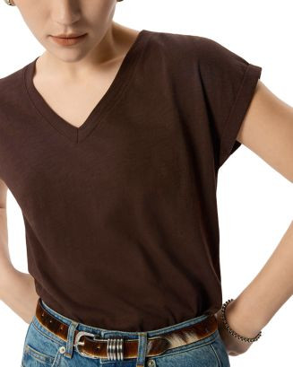 Willa V Neck Cap Sleeve Tee | Bloomingdale's (US)
