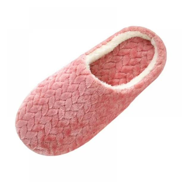 Women's Cozy Knit Slippers, Ladies' Slip on Mules House Shoes for Indoor with Anti-Skid Sole - Wa... | Walmart (US)