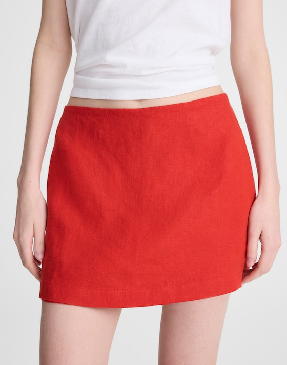 Mini Skort in Linen | Madewell