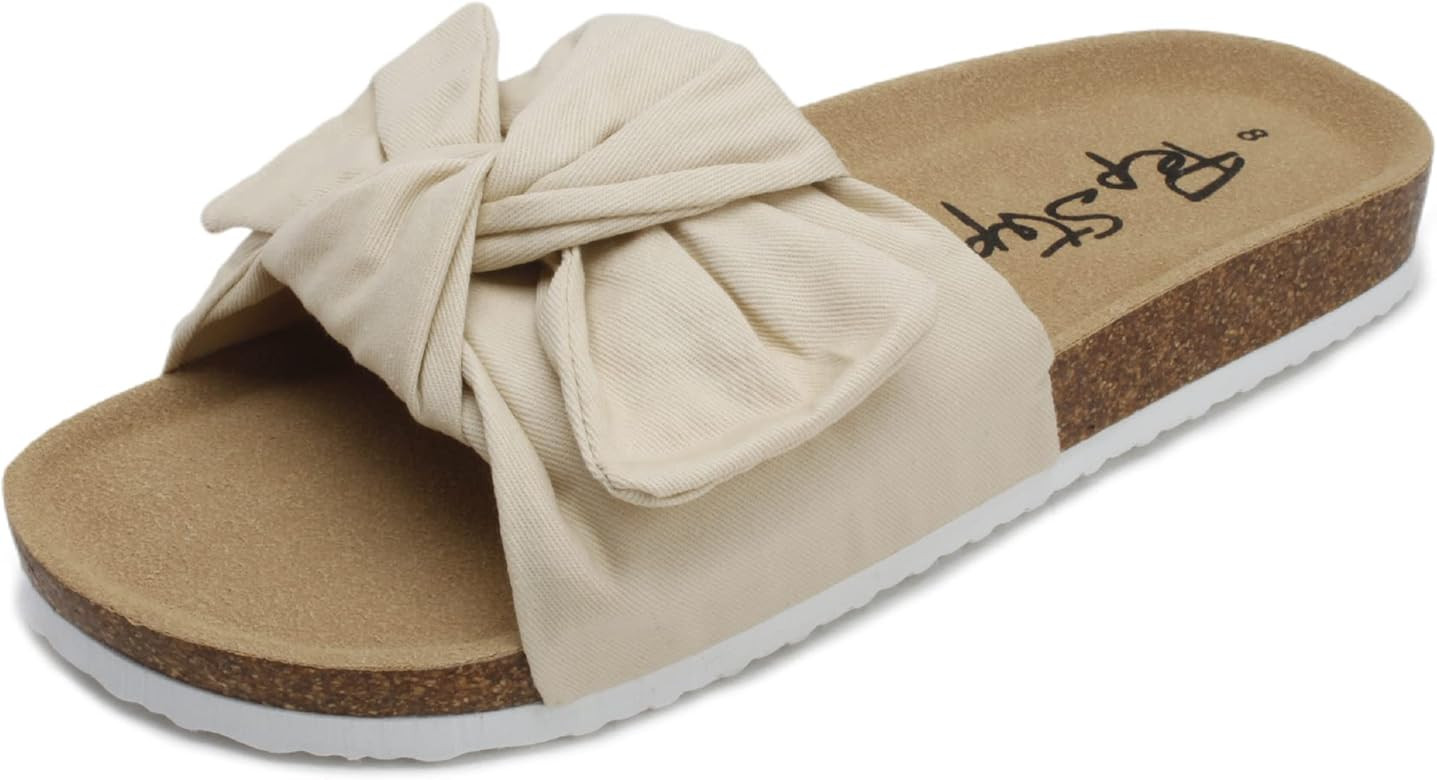 PepStep Slide Sandals for Women or Ladies Dressy Summer Casual, Cute Bow Tie Knot On Top Strap, C... | Amazon (US)