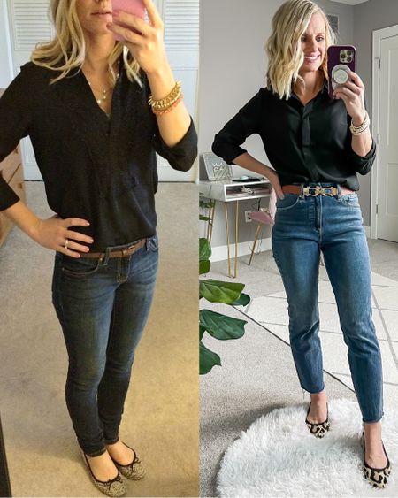 What I wore then vs. what I wore now! I updated this classic outfit with clothes in my closet now. 
Shirt- xs
Jeans- small/regular
Shoes- 7.5

#LTKfindsunder100 #LTKfindsunder50 #LTKstyletip