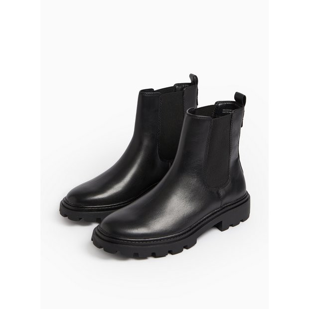 Buy Black Leather Chelsea Boots 4 | Boots | Tu | Tu Clothing