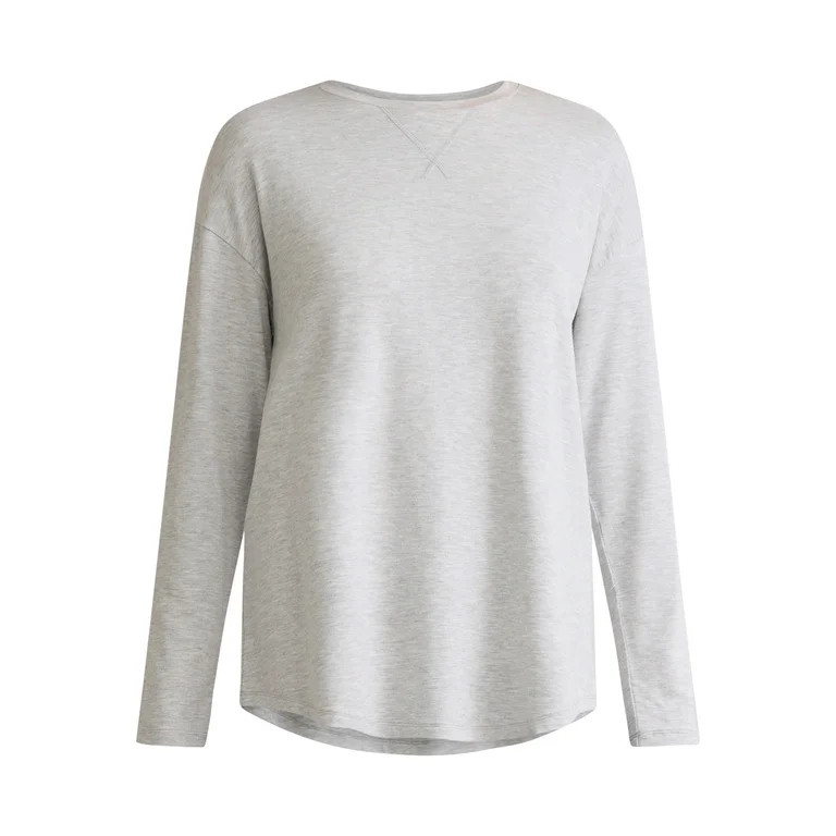 Time and Tru Women's Super Soft Tunic Top with Long Sleeves, Sizes S-XXXL | Walmart (US)