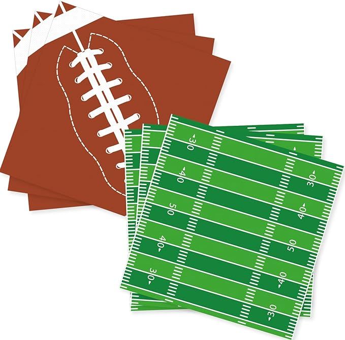 100pcs Football Napkins Football Party Supplies Decorations Disposable Paper Napkins Set for Spor... | Amazon (US)