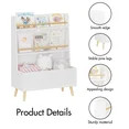 PORKISS Bookshelf for Kids, Wooden Kids Bookcase with Toy Storage Cabinet and 2 Shelves, Freestan... | Walmart (US)