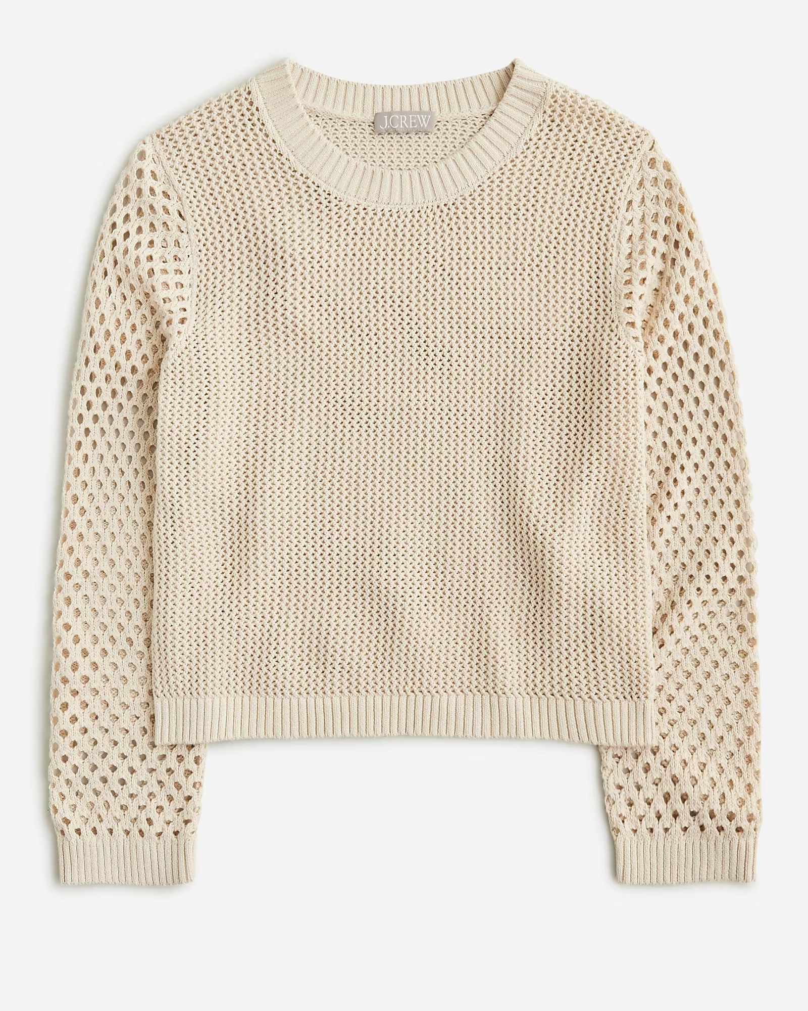Crochet crewneck beach sweater | J. Crew US