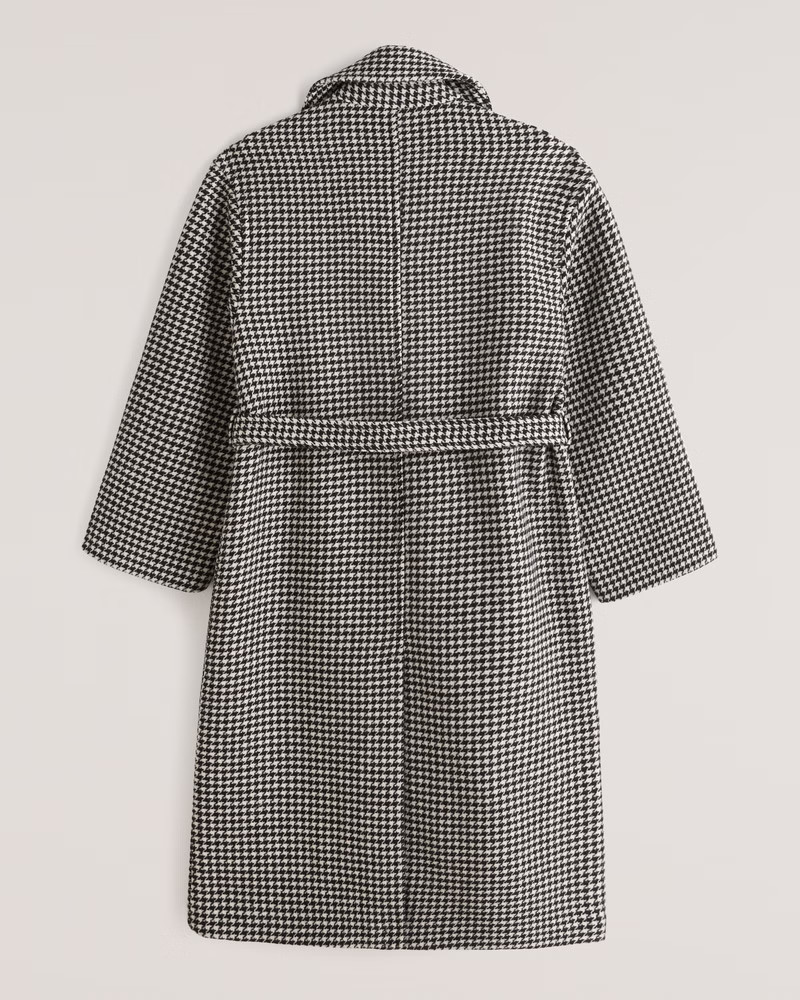 Slouchy Belted Wool-Blend Coat | Abercrombie & Fitch (US)