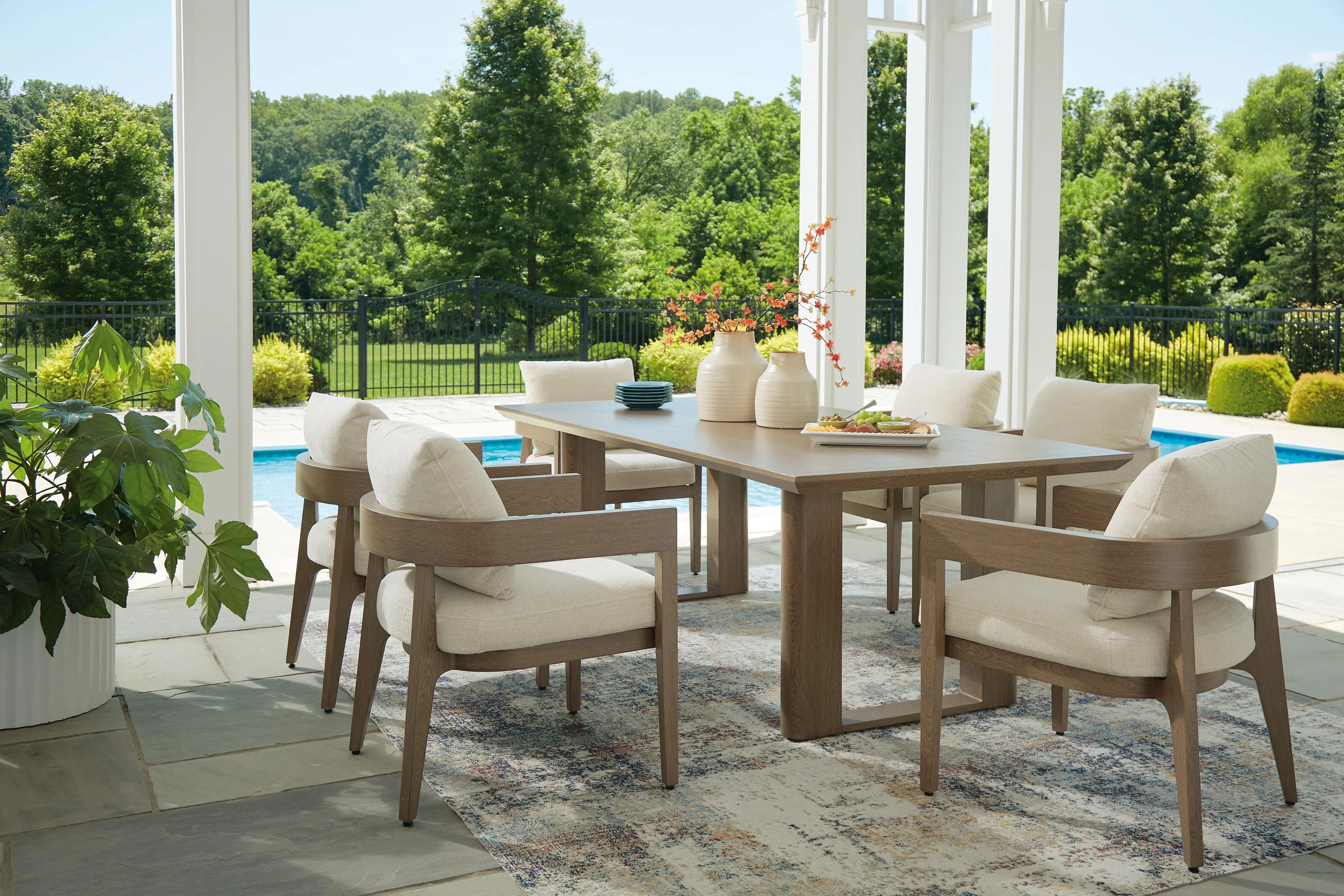 Serene Bay Outdoor Dining Table and 6 Chairs | Ashley | Ashley