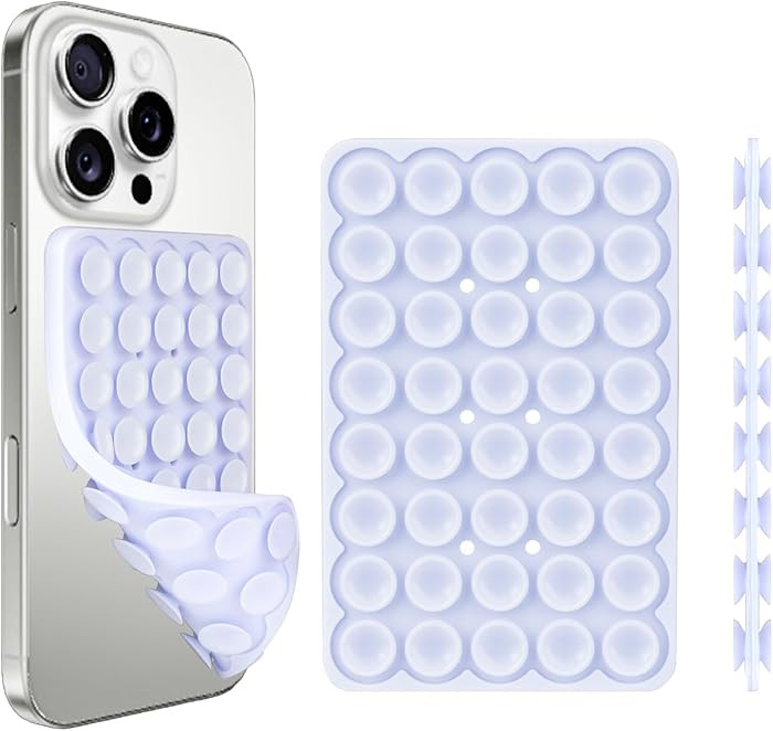 1 Pack Lavender Double Sided Silicone Suction Cup Phone Case Mount, Hands-Free Strong Grip Holder... | Amazon (US)