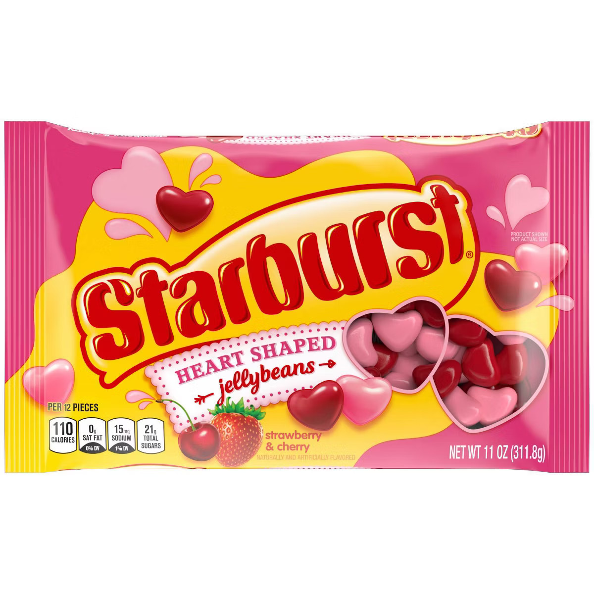 Starburst Strawberry and Cherry Valentine's Heart Shaped Jellybeans Candy - 11oz | Target