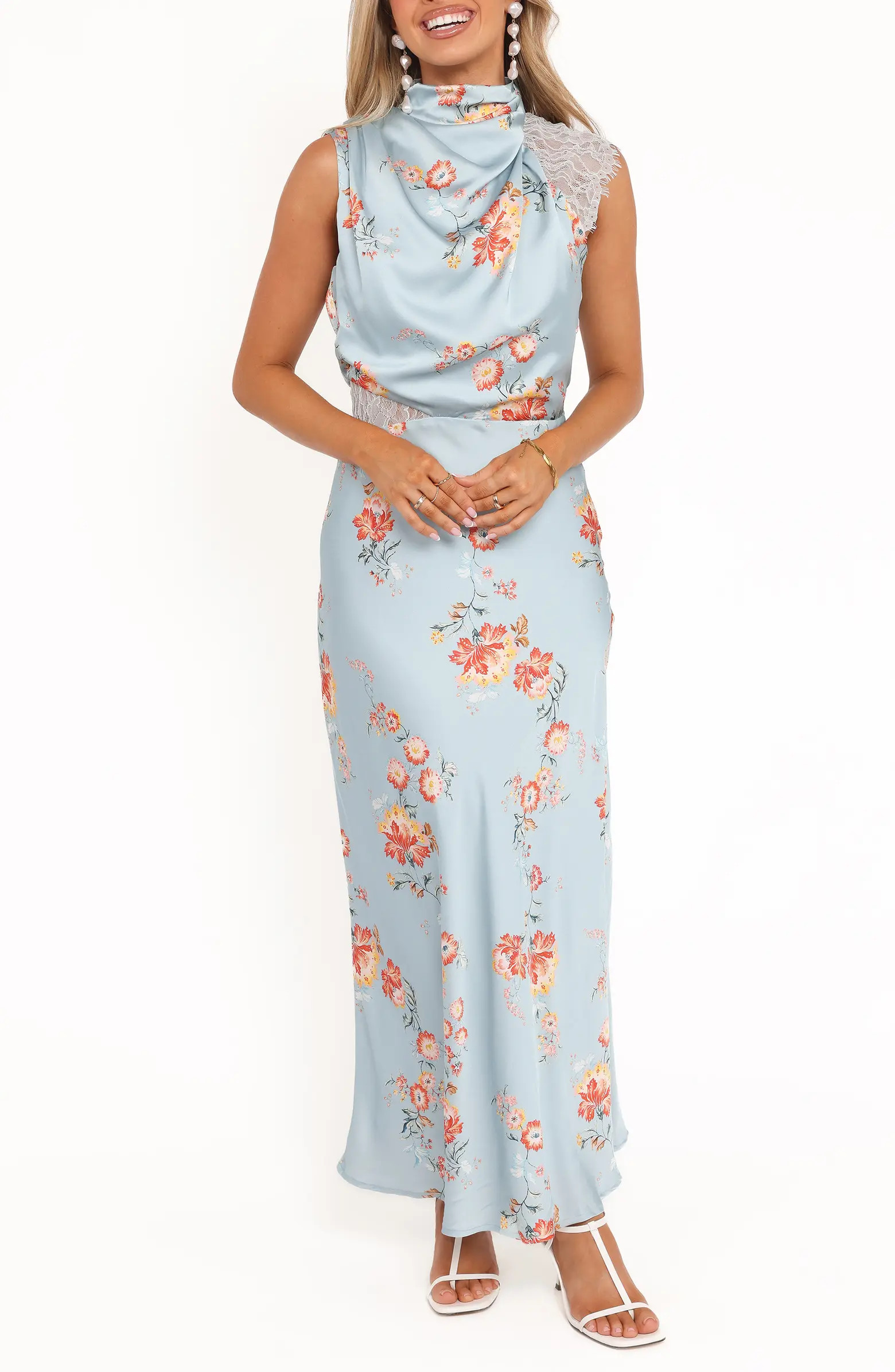 AnaBelle Floral Lace Mock Neck Maxi Dress | Nordstrom