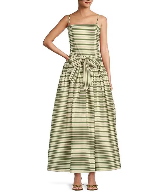 Antonio Melani x The Style Bungalow South Ocean Bow Detail Striped Maxi Dress | Dillard's | Dillard's