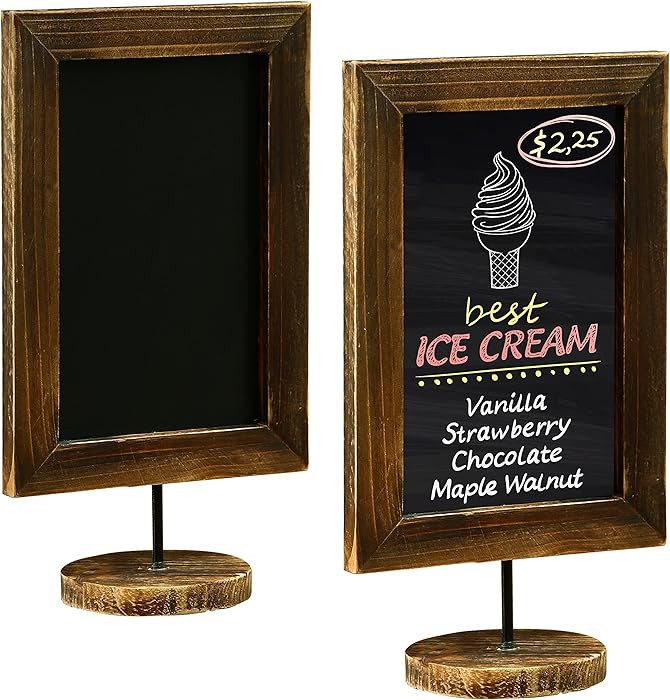 MyGift Chalkboard Signs,12×7 Inch Mini Chalkboard Signs for Tables,Small Kitchen Countertop Memo... | Amazon (US)