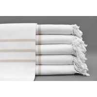 Wedding Towel, Beige Towel, Turkish Beach Towel, Striped Gift Towel, 40x70, Home Decor Soft Cotton H | Etsy (US)