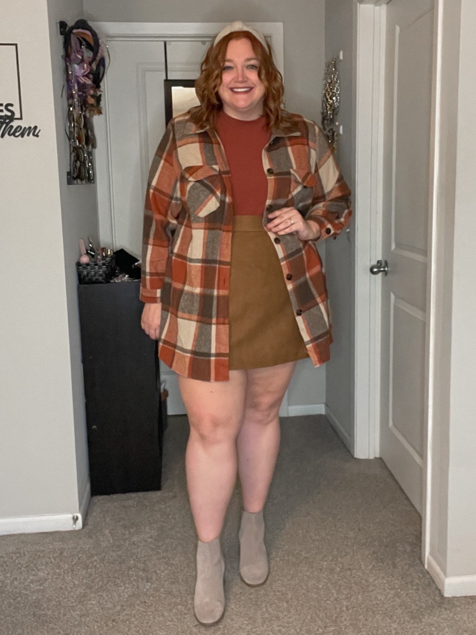 Elevating a flannel Shacket for fall 
TaraJane15 at BloomChic

#LTKMidsize #LTKPlusSize #LTKFindsUnder50