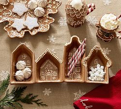 Gingerbread Stoneware Multi-Condiment Server | Pottery Barn (US)