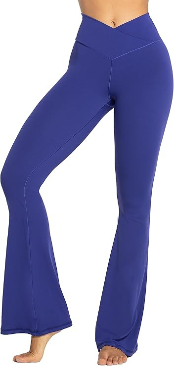 Sunzel Flare Leggings, Crossover Yoga Pants with Tummy Control, High-Waisted and Wide Leg | Amazon (US)