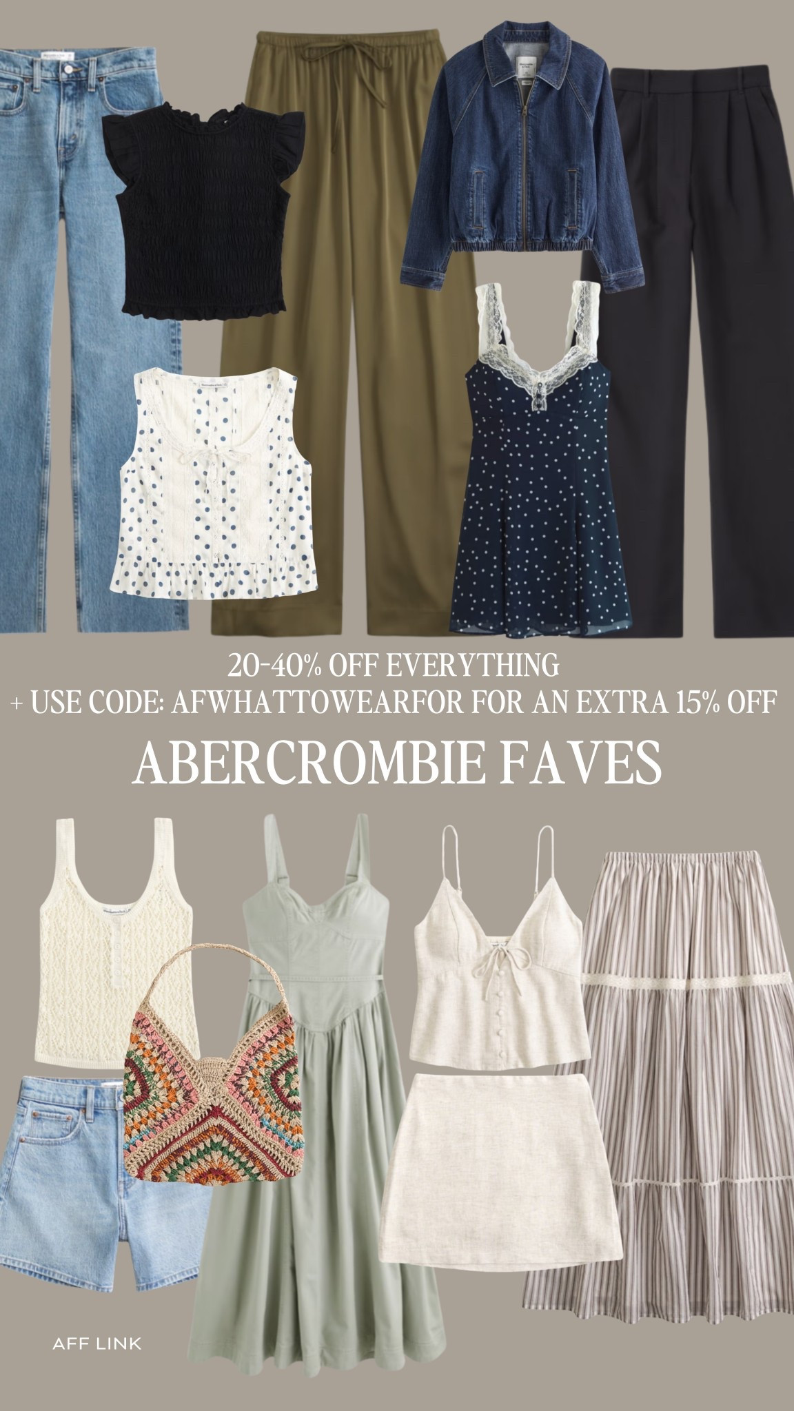 Abercrombie Spring Faves from the Promotion 🌷 20-40% off everything 
Plus use code: AFWHATTOWEARFOR for an extra 15% off 

Wardrobe Staples, Spring Style, Spring Fashion, Spring Outfit, Denim, Jeans, Spring Dress, Co-ord Set, Floral Dress, Tailored Trousers  

 

#LTKuk #LTKspring