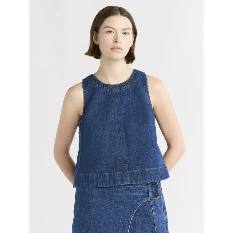 Free Assembly Women's Boxy Cropped Sleeveless Top, Sizes XS-XXL | Walmart (US)