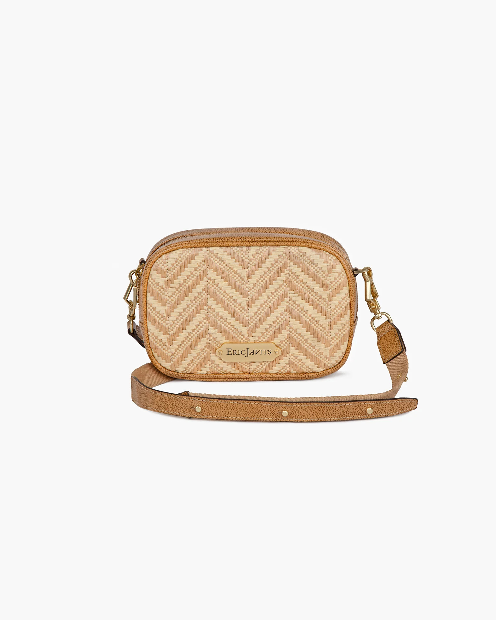 Tog Pouch | Raffia Zip Pouch | Peanut | Eric Javits | Eric Javits