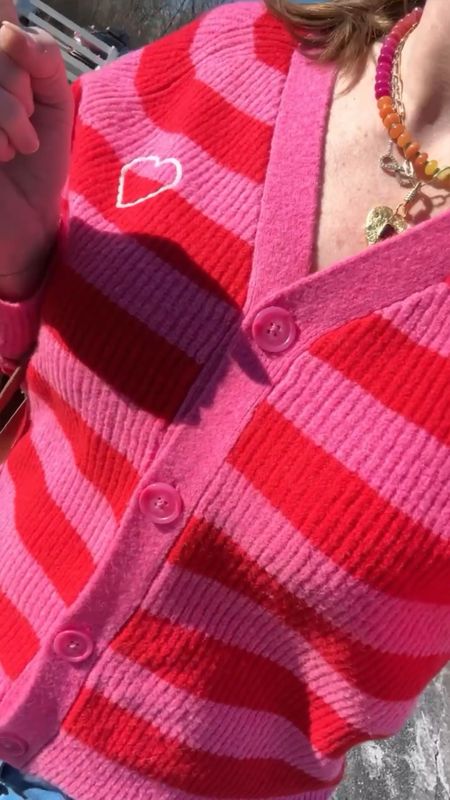 Valentines sweater, cozy look, vday look, pink stripe sweater 

#LTKSeasonal #LTKstyletip